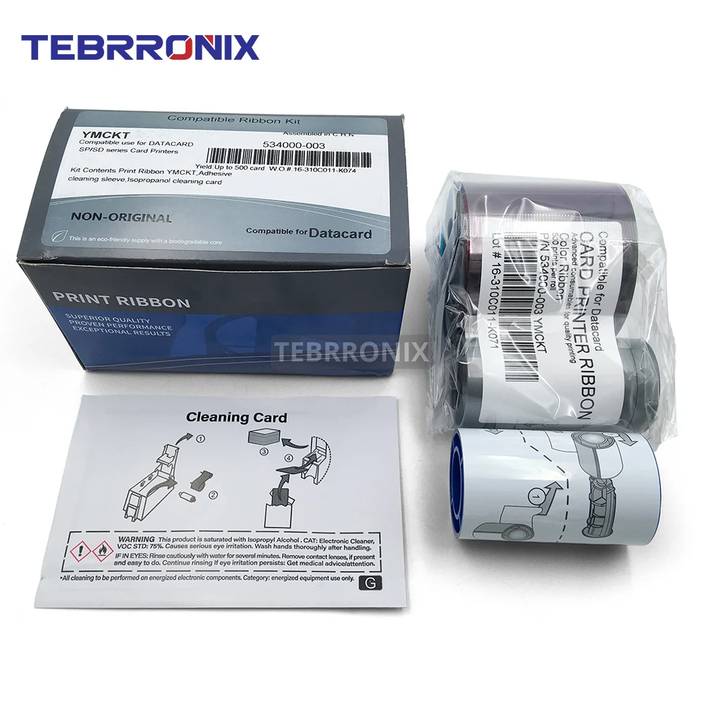 

New Datacard 534000-003 YMCKT Color Ribbon for SP35 SP35Plus SP55 SP55Plus SP75 SP75Plus Card Printer 500 Prints/Roll