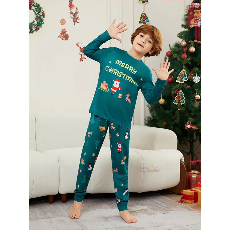 Family Matching Christmas Pijama Outfits, pijamas de Natal, roupas de cachorro, tops, calças, adulto, crianças, bebê, 2020, 2 peças