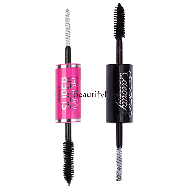 Mascara 4D Extended Waterproof Not Smudge Encryption Curling Thick Long Fiber Female Double-Headed