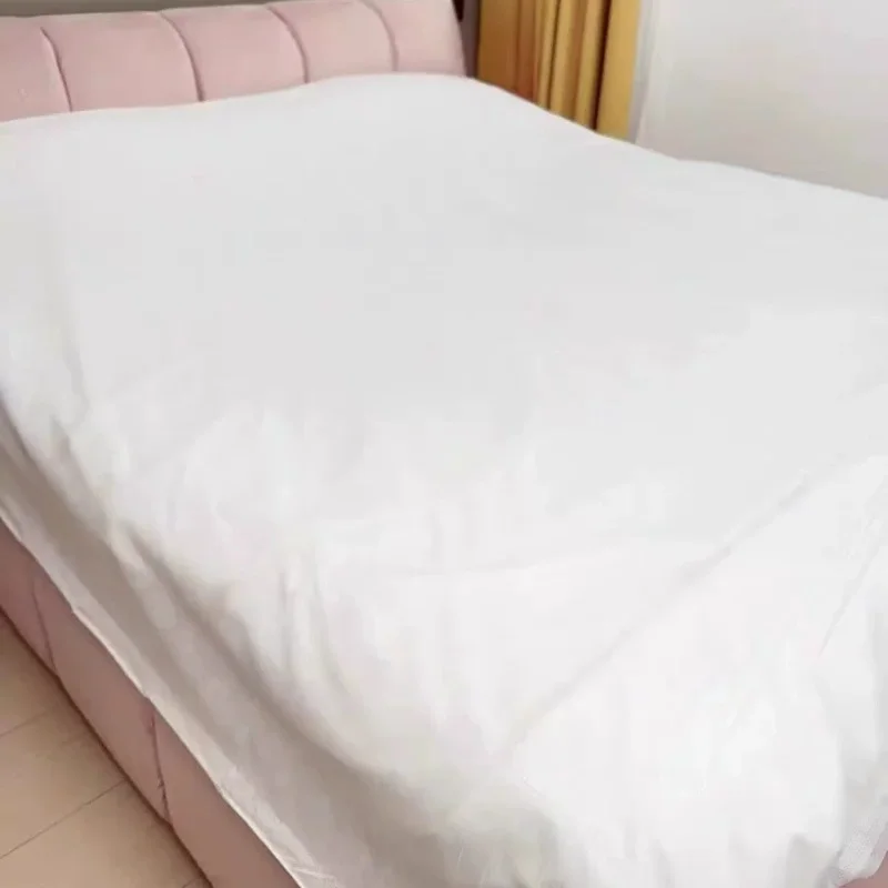 3/4pc White Disposable Bedding Set Thicken Non-Woven Duvet Cover Sheet Pillowcase Portable Travel Hotel Isolation Dirty Bedding