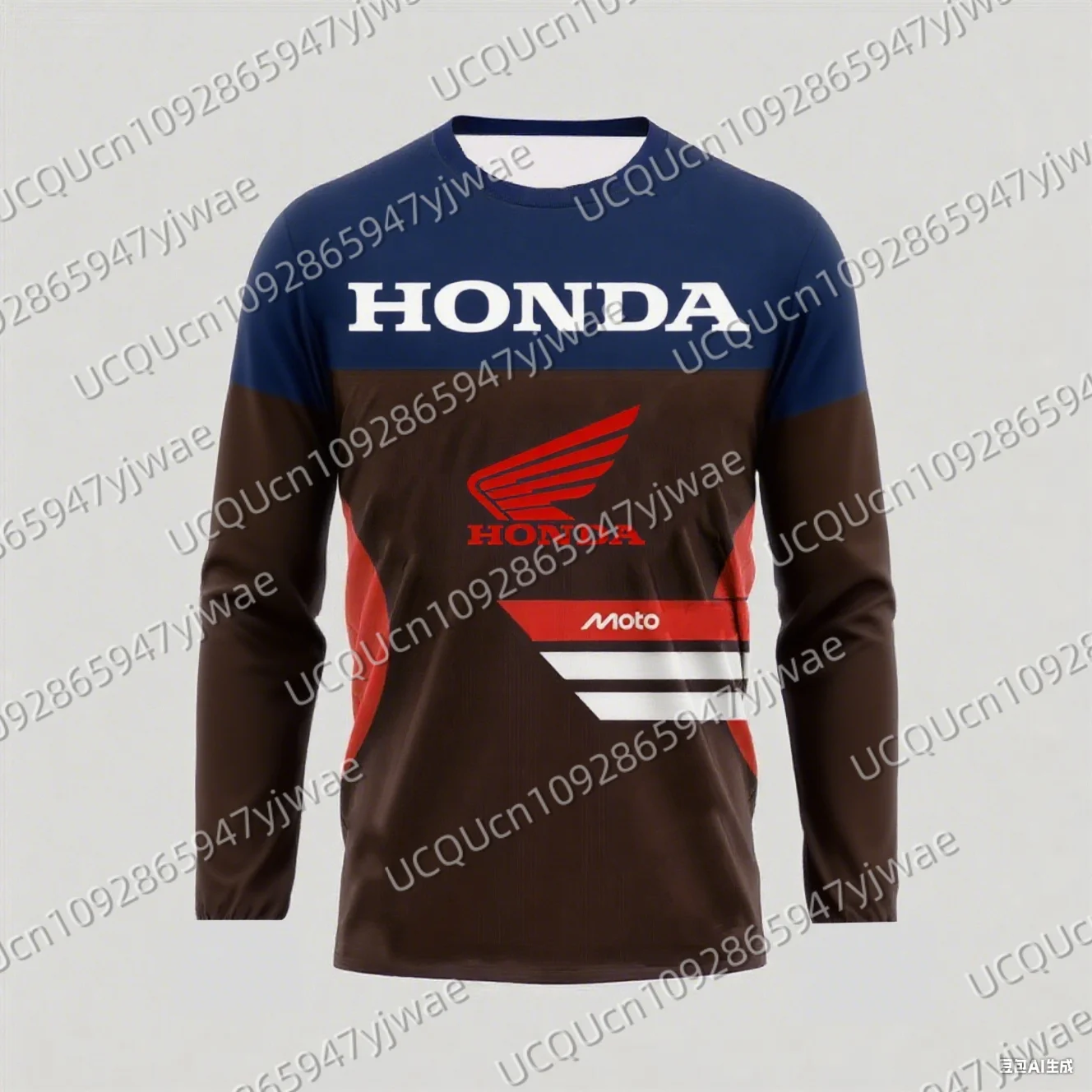 الربيع والخريف دراجة نارية ركوب تي شيرت التجفيف السريع تنفس طويلة الأكمام للرجال والنساء هوندا ركوب قمم تي شيرت