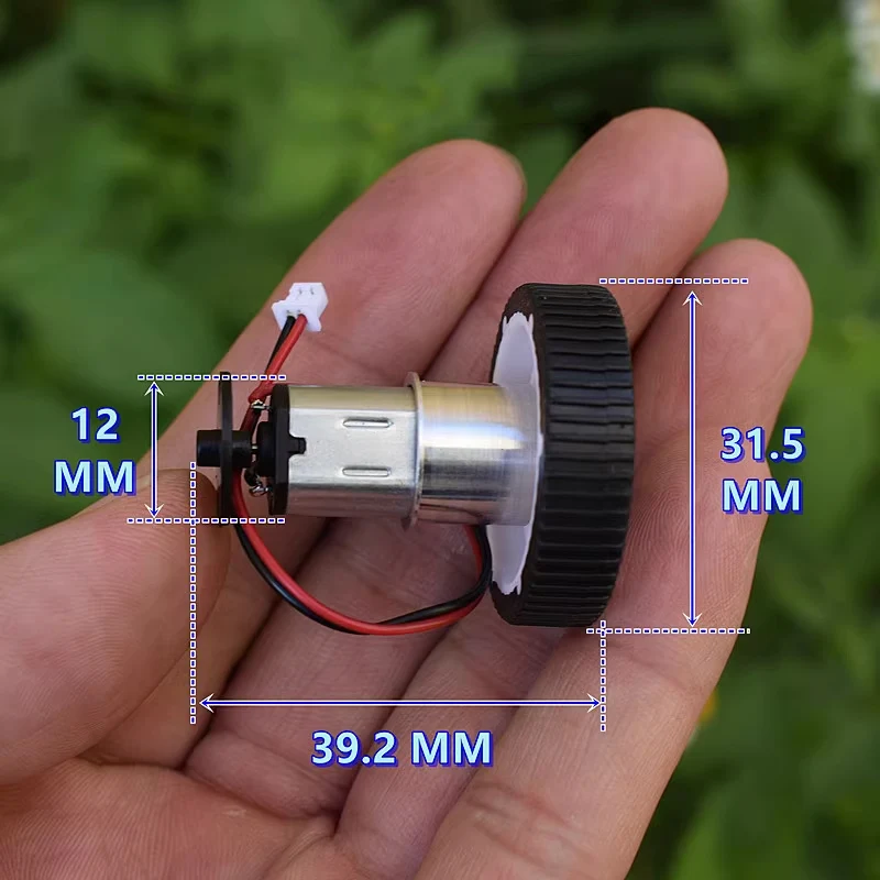 Mini N20 Planetary Gear Motor with Wheel Set DC 3.7V 5V 6V 133RPM Micro Geared Motor + Plastic Wheel DIY RC Toy Car Hobby Model