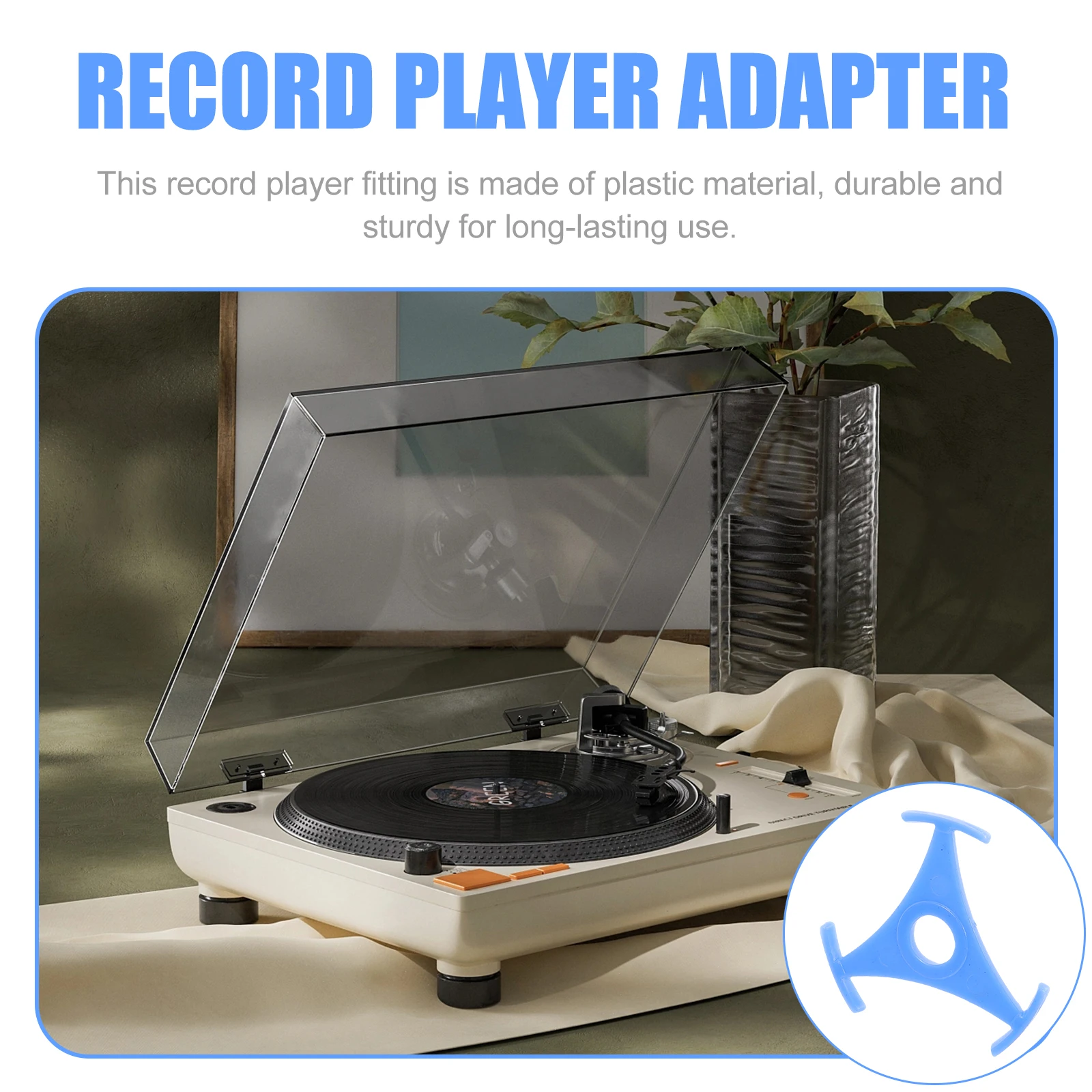 

Round Disc Adapter for Vinyl Record Player Turntable Accessories Durable Stylish Wide Compatibility