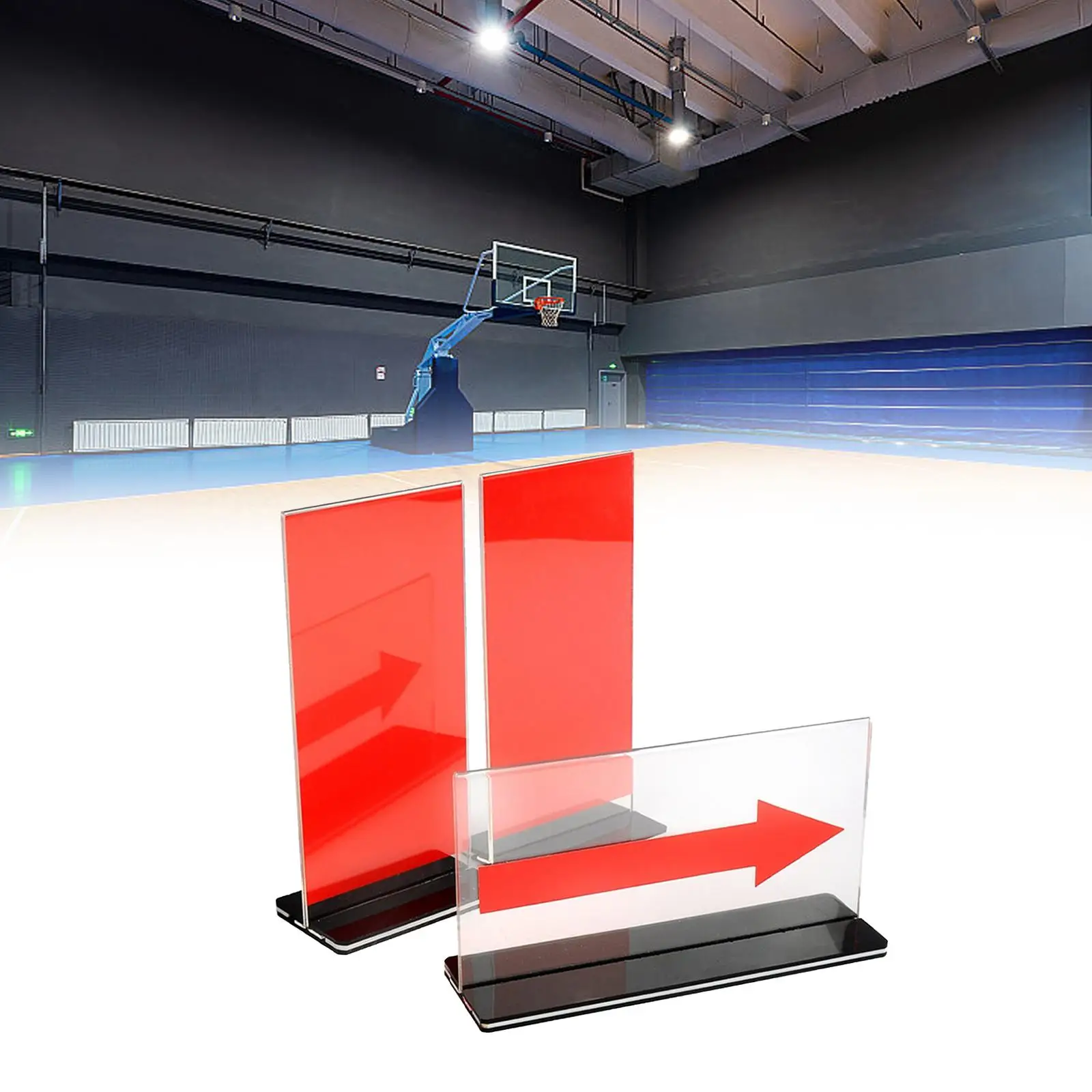 3x Basketball Game Serve Converter Foul Card Signs Acrylic Portable Table