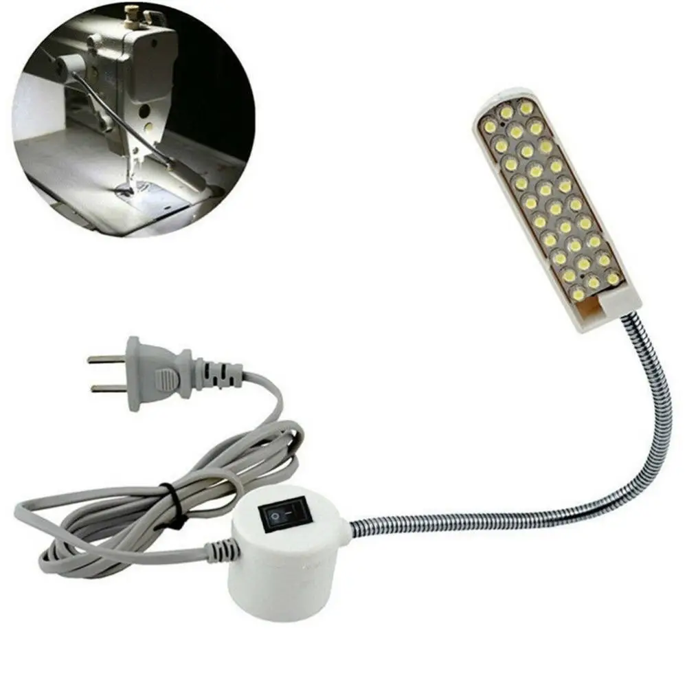 Flexible Sewing Machine Light Adjustable Magnetic Base Goose Neck Work Lamp Super Bright Plastic Industrial Lights Workbench