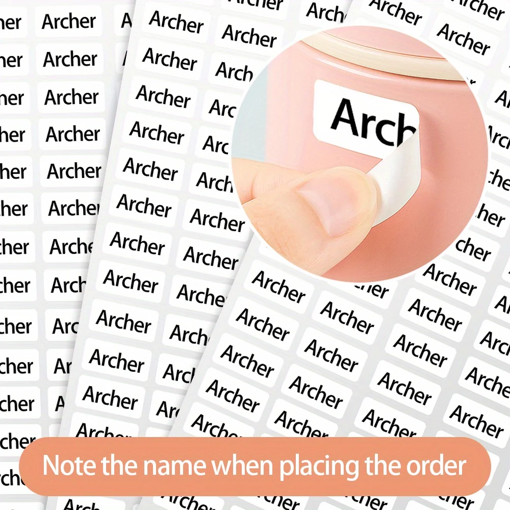 Custom Name Tags White, Waterproof Material, Transform Your School Supplies, Water Bottles，Personalized  Sorting Label