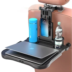 Car Backseat Tray Table Drink Food Cup Holder Foldable Seat Back Laptop Desk Stable Stand Desk Auto Back Seat Organizer Vehicle