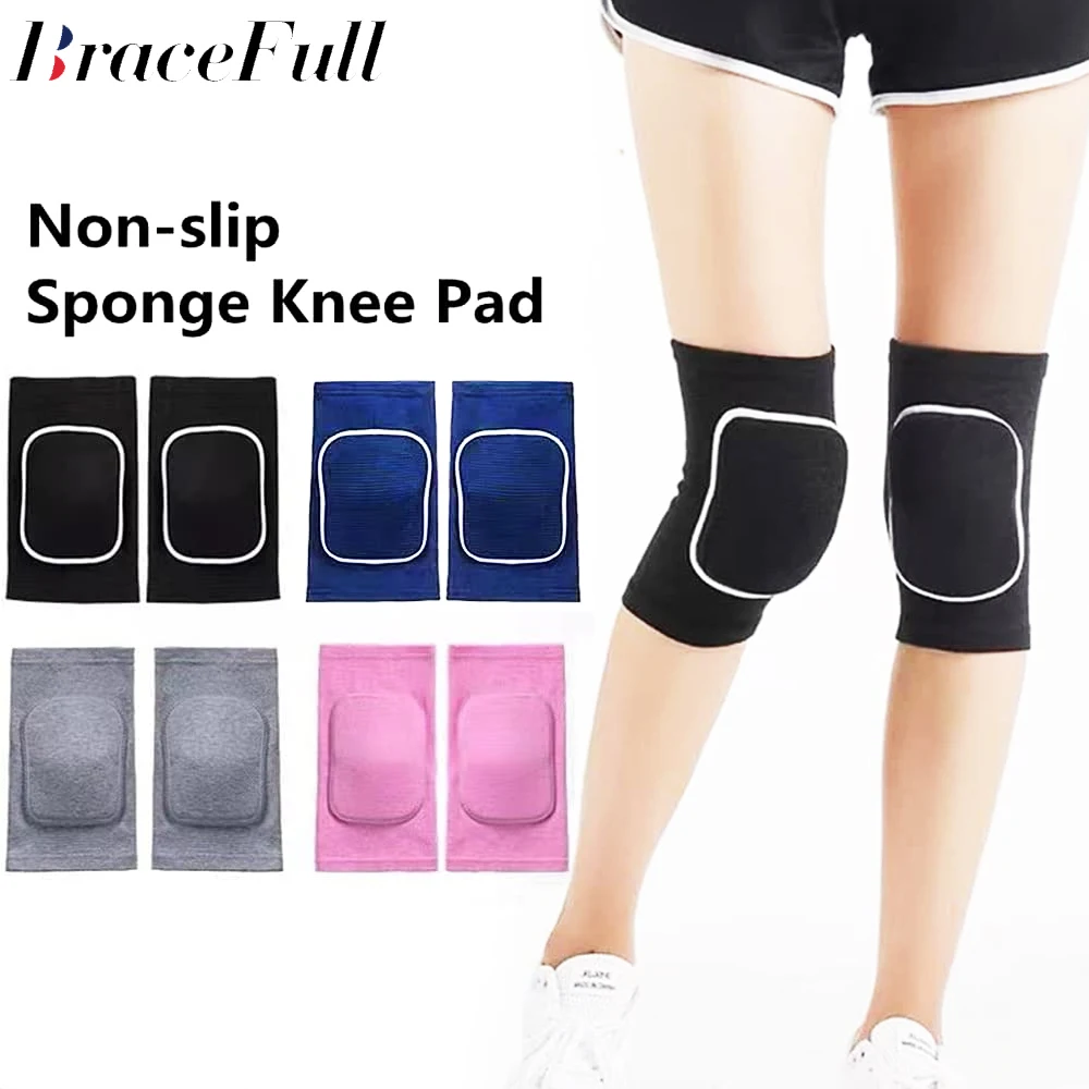 1Pair Dancing Sponge Knee Pads Warm Volleyball Dance Kneeling Anti-Collision Practice Thickened Knee Pads Sports Dance Knee Pads