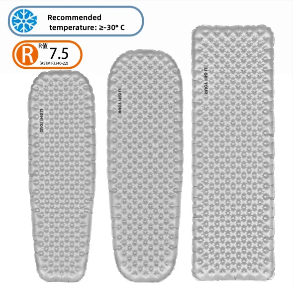 Light Tour pad,Ultralight Camping Sleeping pad,Warm 7.5/4.2 R-Value 4 Season, Camping Air Mattress, Perfect for Backpacki