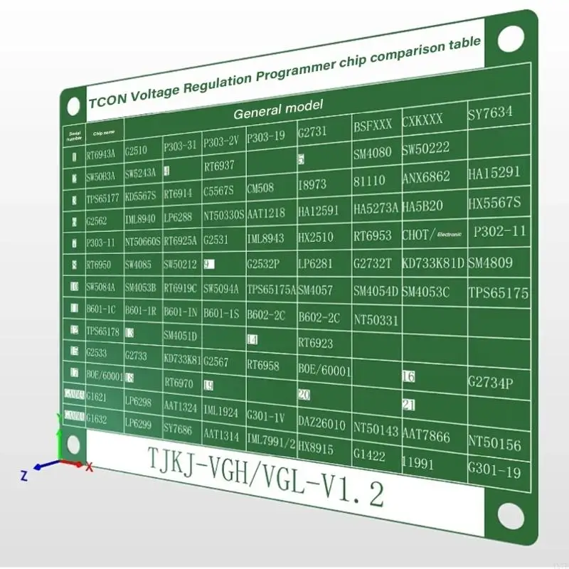 4x7e Universal TCON -Programmierer für präzise VGH VGL VCOM -Spannungssteuerung in elektronischen Geräten