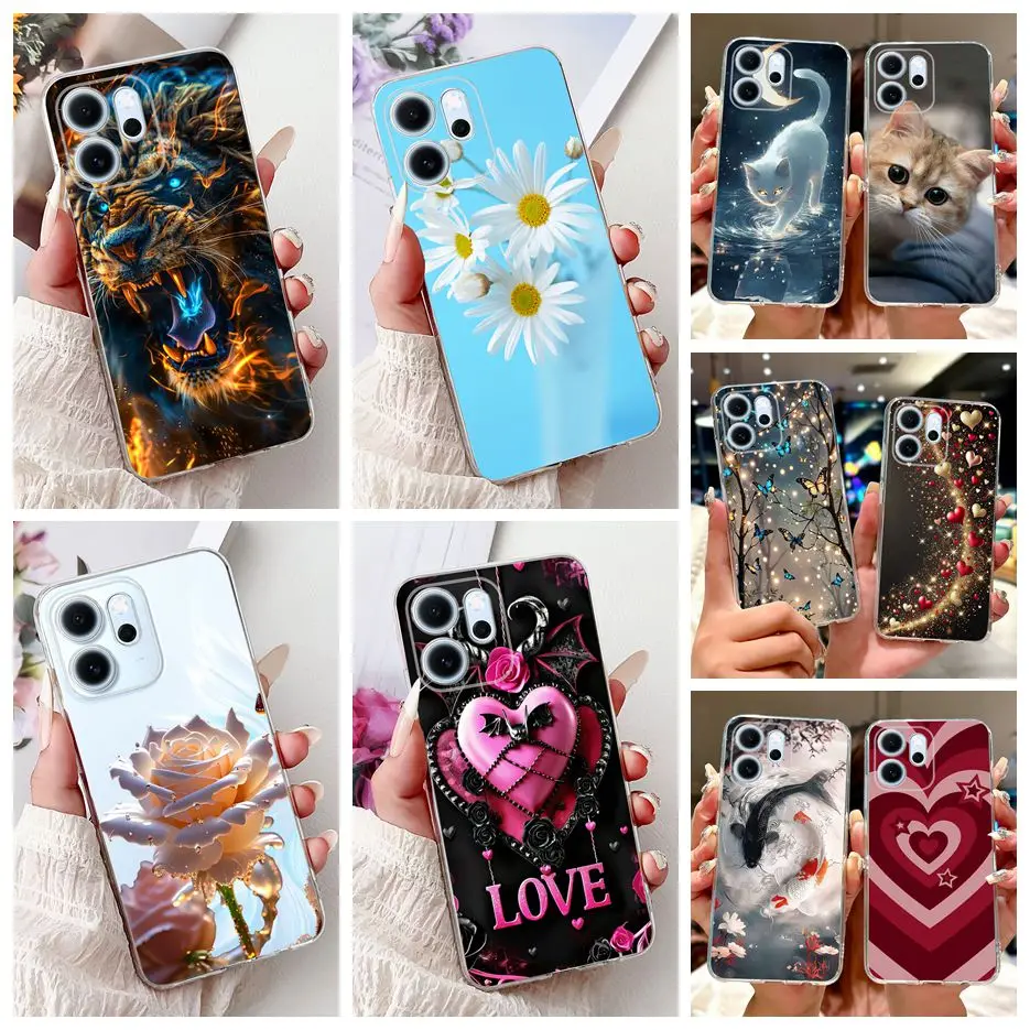For Oppo Reno 14F 5G Case CPH2743 New Luxury Painted Cover Soft Silicone Phone Case For Oppo Reno14 F Reno14F 5G Back Cover Bags