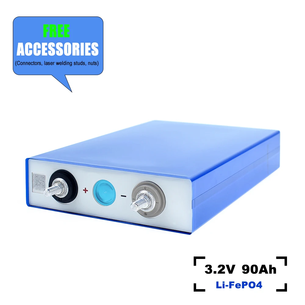 

EVE 3.2V 90Ah Lifepo4 Battery Cells High Capacity Intact QR Code Lithium Iron Phosphate for DIY Battery Box