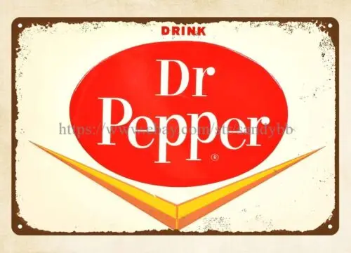 Drink Dr. Pepper metal tin sign hanging room decor giftwares