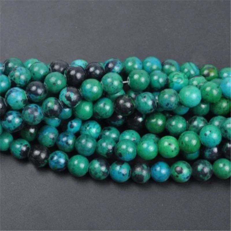 

15inch Natural Green Lapis Lazuli for Jewelry Making Round Loose Bead DIY Bracelet Accessories 4/6/8/10 Mm