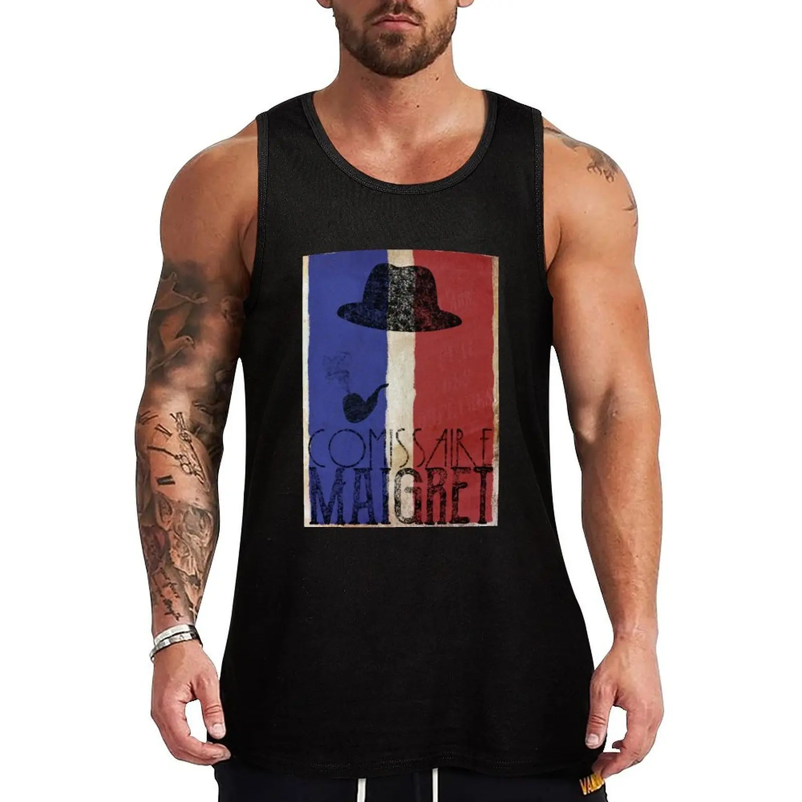 Camiseta sin mangas Commissaire Maigret con estampado moderno, camiseta sin mangas con gráficos de moda