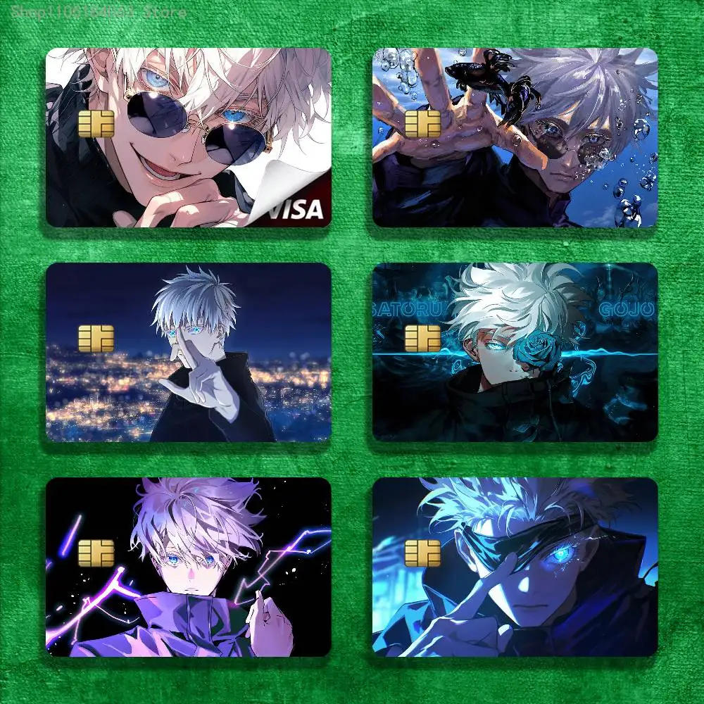 

Gojo Satoru Stickers Credit Visa Debit Bank Charge Card Bus Metro Waterproof Sticker Decal Decoration