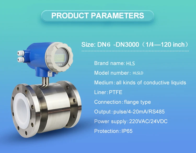 Electric Modbus Rtu Liquid Control Encloser Pipeline DN40 4-20mA 6 Inch Emf Hot Cold Water Electromagnetic Flow Activity Meter