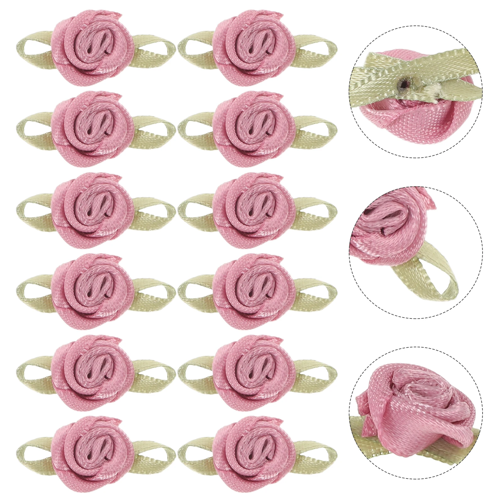 

100 Pcs Hair Accessories Wedding Decorative Ribbon Child Polyester Artificial Roses