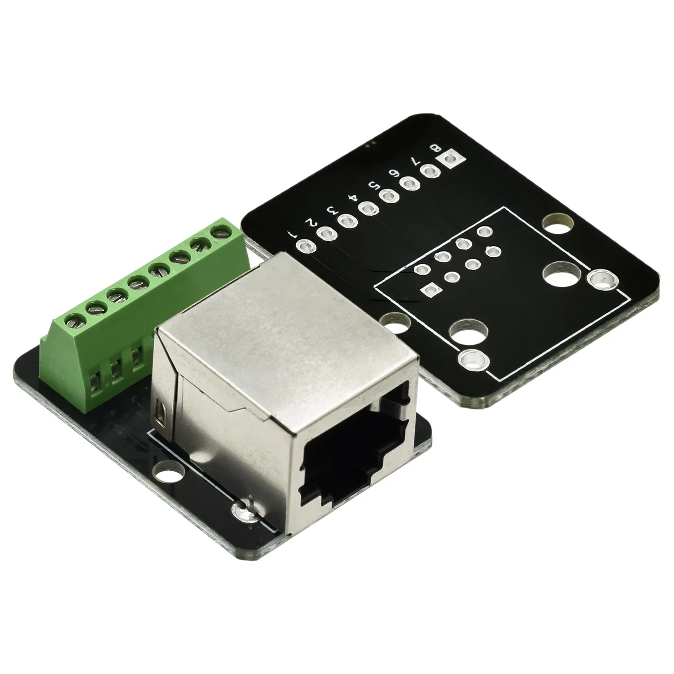 2/5/10PCS  RJ45 Single Female Adapter Board Turns the 2.54Pitch Terminal to the 8P Network Adapter