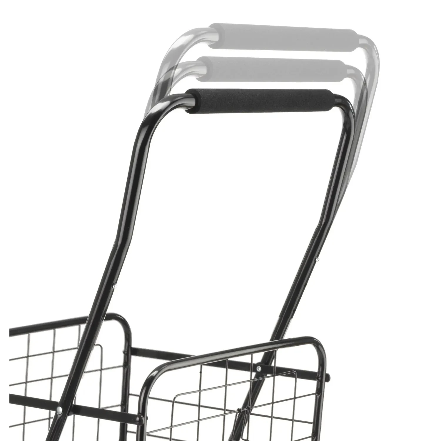 Adjustable Steel Rolling Utility Cart Transports Items and Folds Flat for Easy Storage