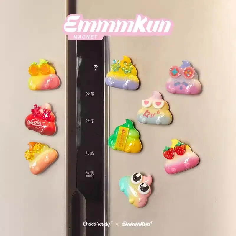 Emmmkun Cute Poop Doll Fridge Magnet Blind Box Kawaii Cartoon Food Refrigerator Magnets Stickers Home Decoration Ornament Gift