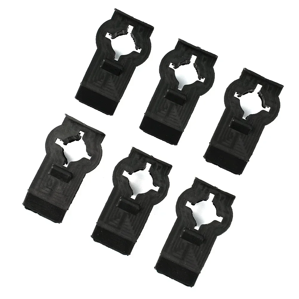 6 Stück Auto-Wind-Regler-Clips vorne links oder rechts, schwarze Kunststoff-Clips, Auto-Innenzubehör für BMW E53 51338254781