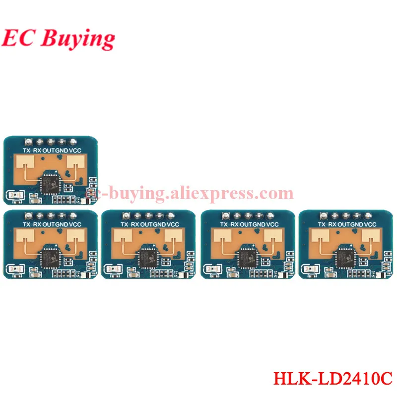 1-20 stks HLK-LD2410C LD2410C 24G mmWave FMCW Millimeter 5 M Wave Menselijke aanwezigheid Status Radarsensor Bewegingsdetectie