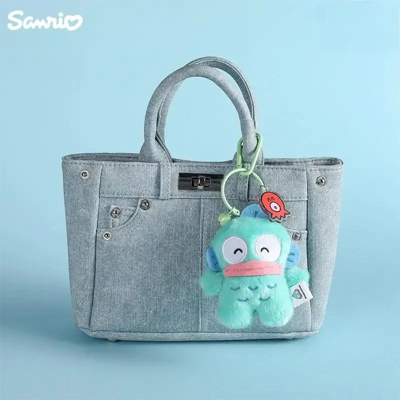 10cm Sanrio My Melody Kuromi Cinnamoroll Hello Kitty Cat Hangyodon Purin Dog Plush Toy Anime Stuffed Animals Keychains Pendant