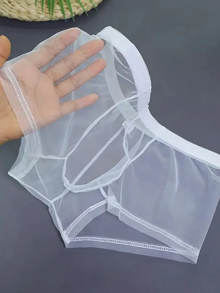 

1 PCS Men See Through Underwear Shorts Comfortable Breathable Mesh Fabric Elastic Waistband Quick Drying Casual Sexy Underwear