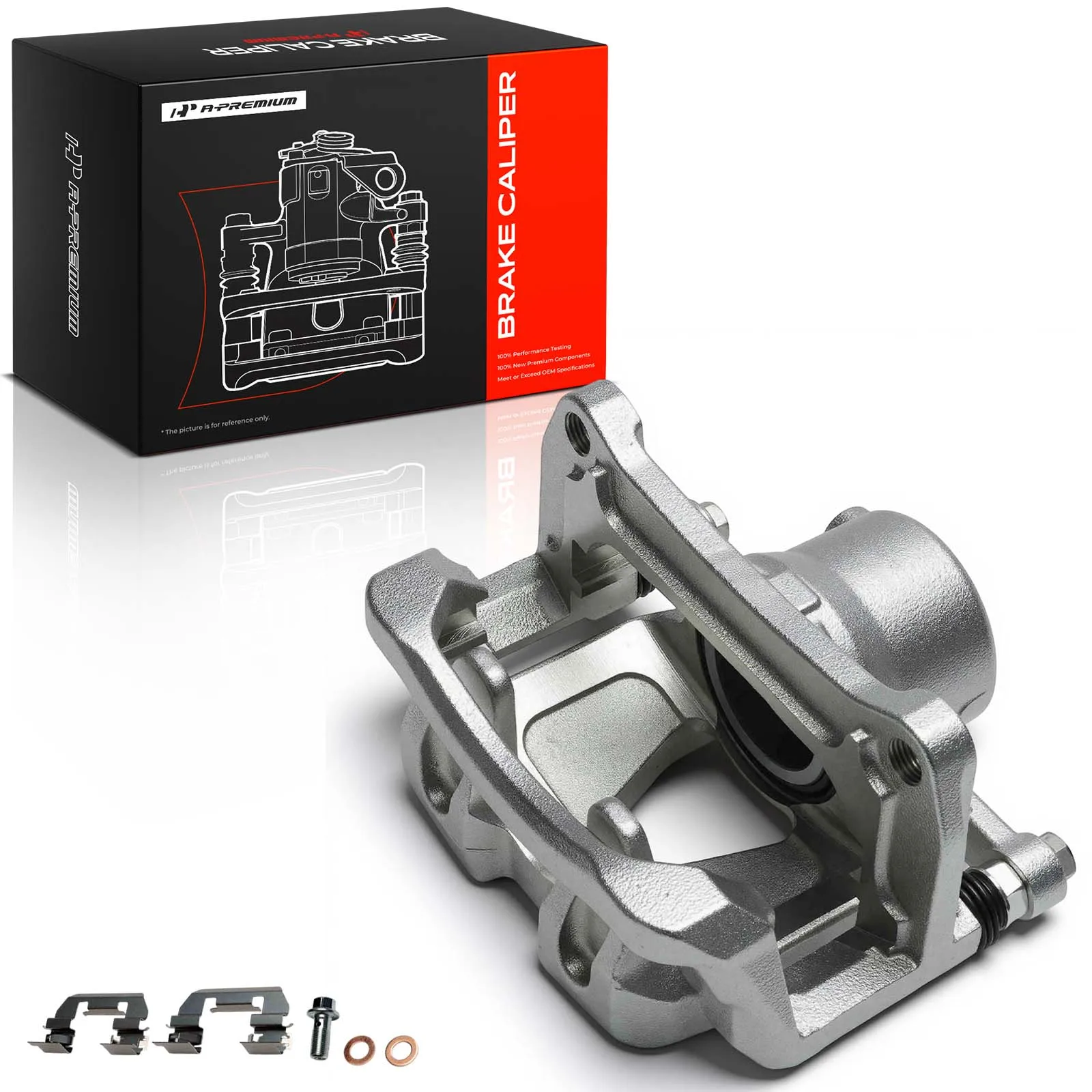 A-Premium Front Driver Side Brake Caliper with Bracket for Jeep Compass 2017-2026 Renegade 2017-2023