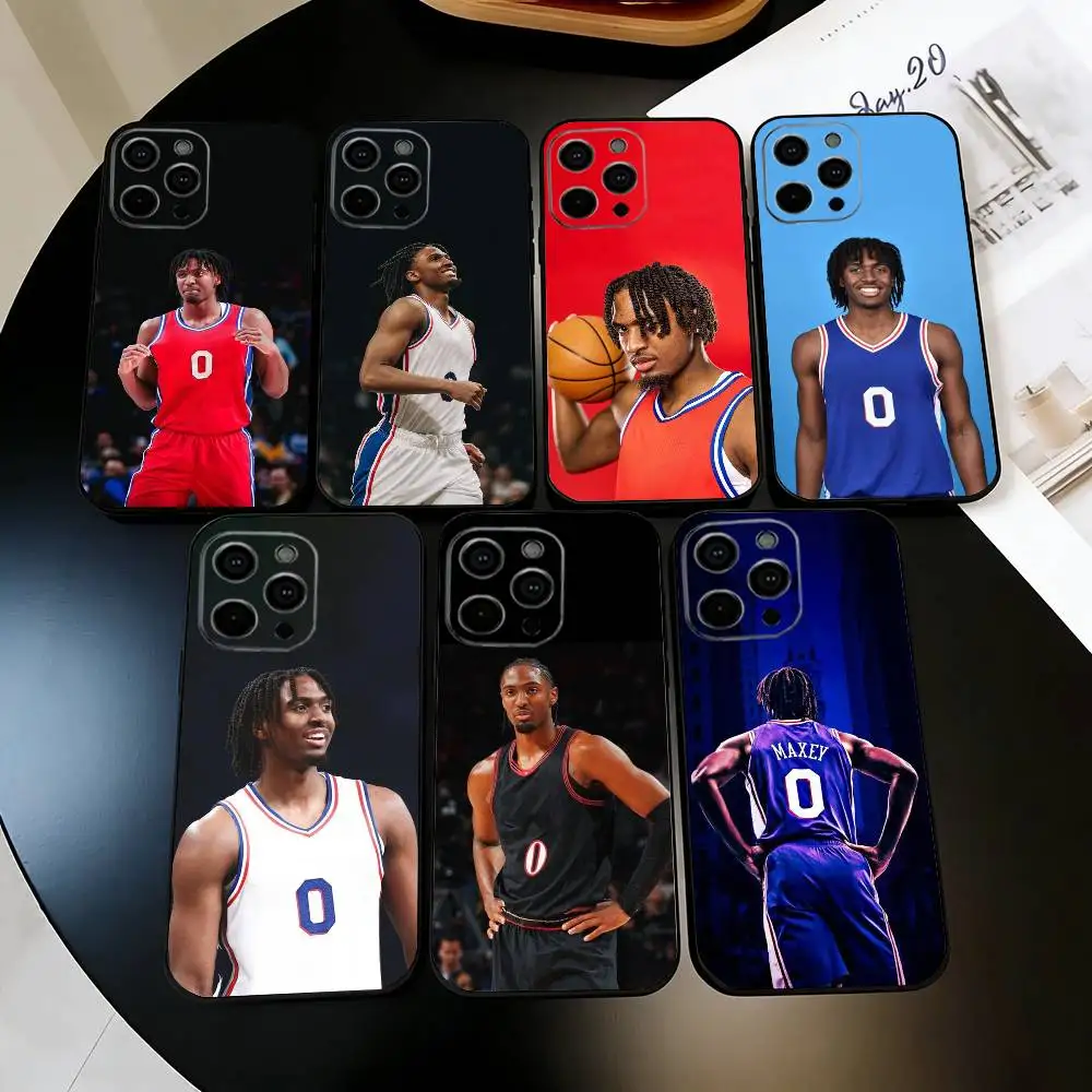 

Basketball T-Tyrese M-Maxey TM Phone Case For iPhone 17, 16,15,14,13,12,11 Plus,Pro Max, Others Soft Black Cover
