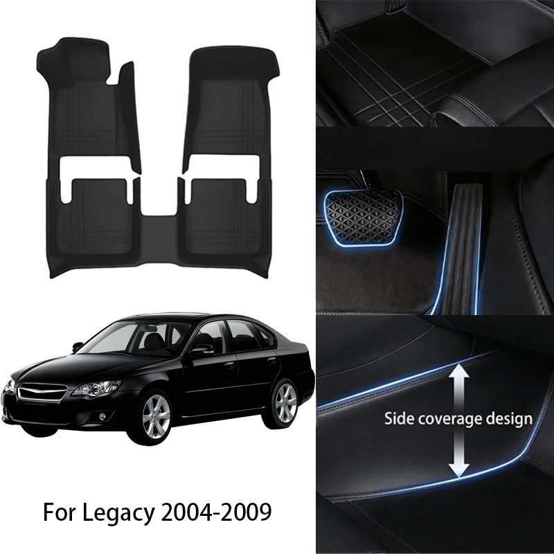 

Комплект автомобильных ковриков из искусственной кожи на заказ для Subaru Legacy 2004, 2008, 2012, 2016, 2018 годов выпуска, люкс, полный комплект, аксессуары для интерьера авто