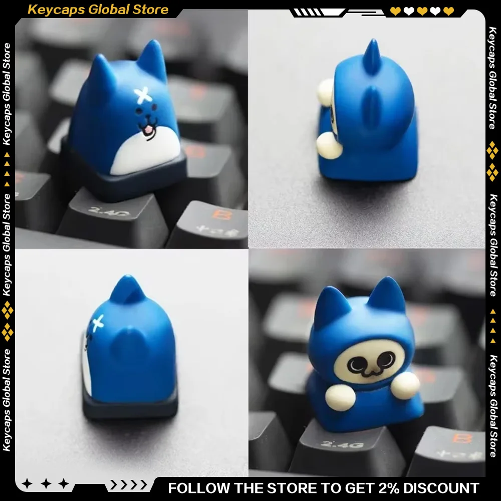 Monster Hunter Series Keycaps Resin 3D Handmade Felyne Palico Artisan Keycap for Mechanical Keyboard CHRRY Profile MX Switch