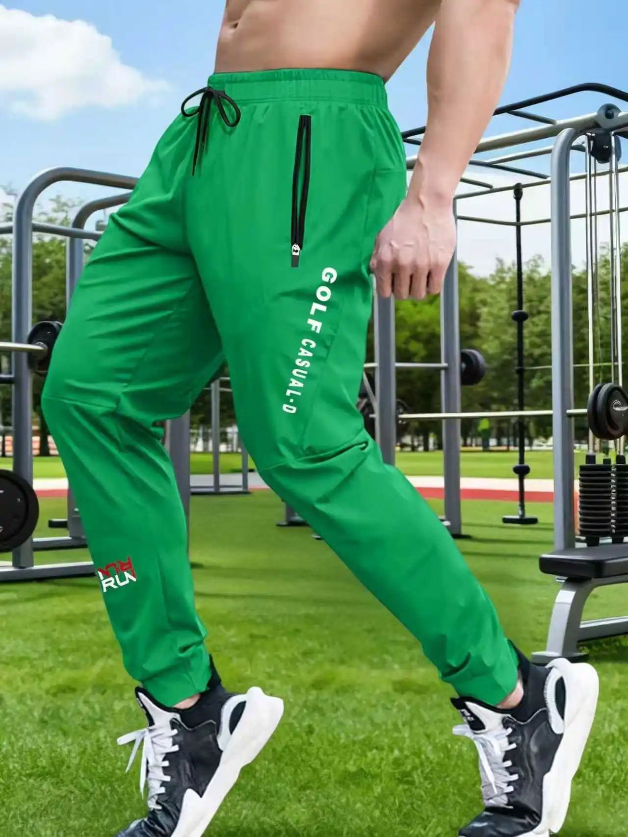 2026 Neue Herren-Sporthose aus Eisseide, schmal geschnitten und schlankmachend, Freizeithose – Detail 8