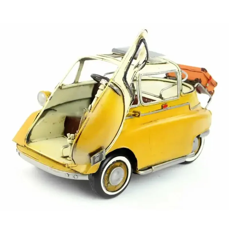 

2023 high quality American retro handmade tin car egg car trailer model home accessories ornaments gifts