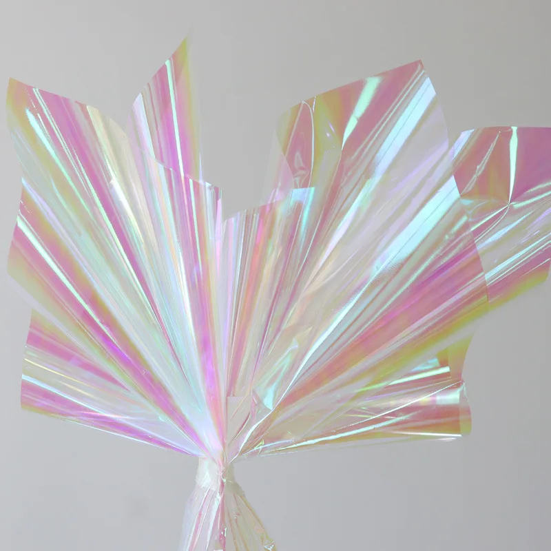 Rainbow Clear Cellophane Film Flower Wrapping Paper DIY Crafts Gift Bouquet Waterproof Wrap Paper Florist Packaging Materials