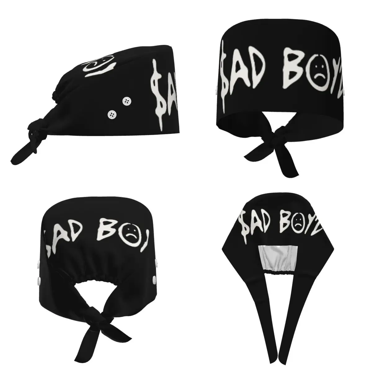 Junior H Merch Sad Boyz Scrub Hat Doctor Working Surgical Cap Men Women Adjustable Nursing Caps for Dentist