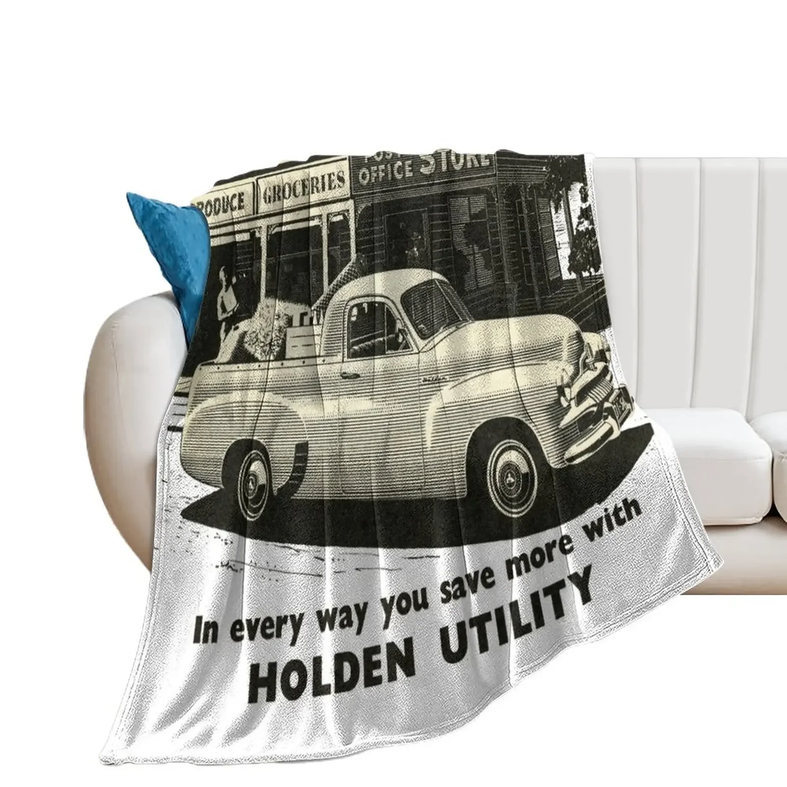 The Mighty FJ Holden Ute Throw Blanket Bed linens anime Sleeping Bag Beach Blankets