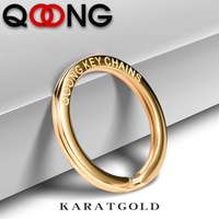 18K Plated Stainless Steel Keyring One Large Circle with 8 Small Circles 316L Key Ring Chain Pendant for Men Women Car Gift S57