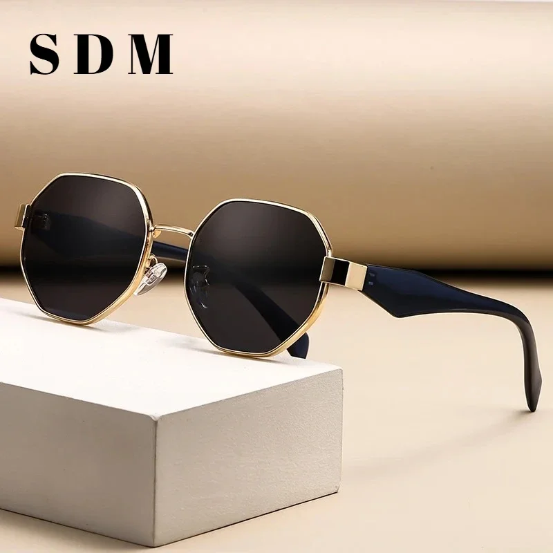 New Retro Sunglasses Women Fashion Polygonal Metal Frame Sunglasses Men Luxury Brand Designer Decorative Sun Glasses Uv400 Daily