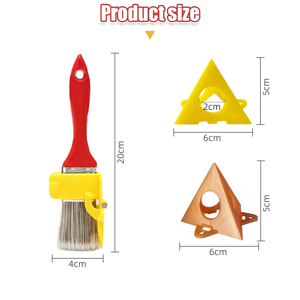 Multifunctional Edger Paint Brush Clean Pyramid Triangle Paint Pads Cut Profesional Latex Tool for Home Wall Corner Paint Tools