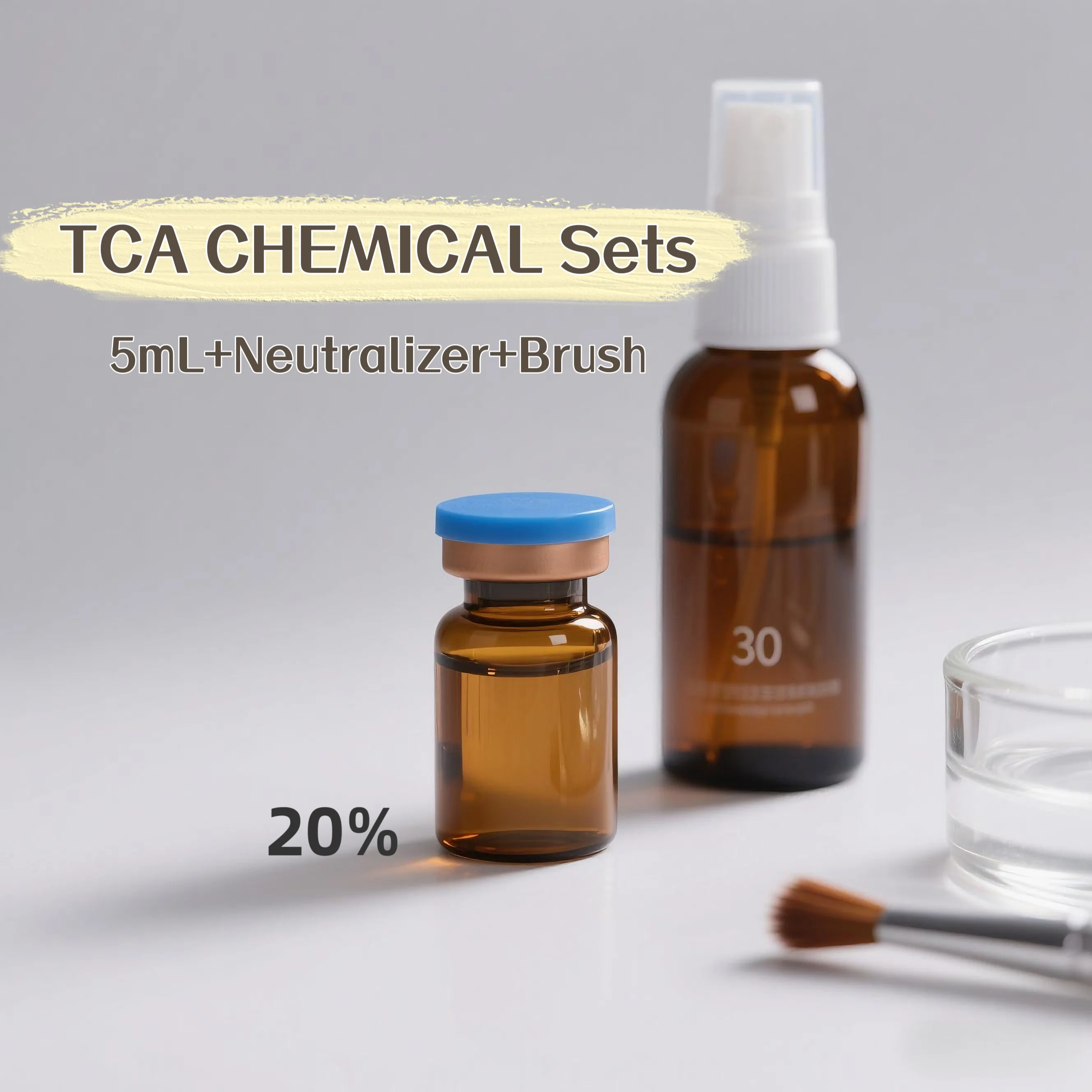 TCA PEEL 20-70% 5mL + Neutralizer 30ml | FREE Brush | Professional Peel Kit