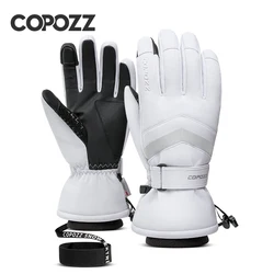 COPOZZ-Gants de ski imperméables pour homme et femme, coupe-vent, chauds, écran tactile, non ald-506, motoneige, épais, ski, hiver, nouveau