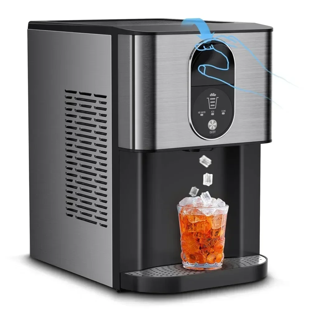 

Nugget Ice Maker Dispenser, Self Dispensing Pellet Ice Maker, 44lbs/24H,