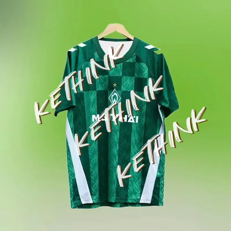 2025-26 قمصان كرة القدم Werder Bremen، زي التدريب الرياضي للرجال والنساء، قمصان كرة قدم ثلاثية الأبعاد قابلة للتنفس #1