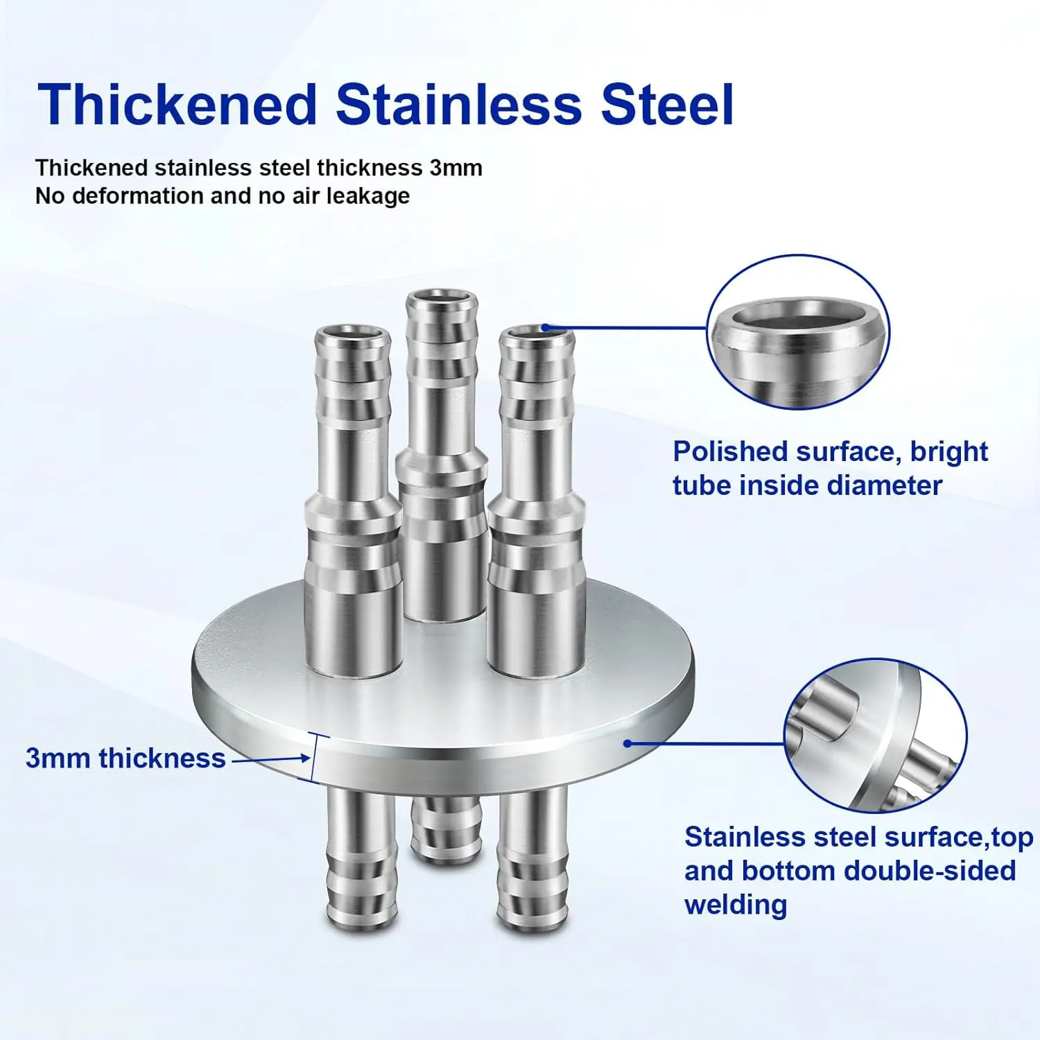 GL45 Fermentation Tank Reactor Feed Cap Jar Lid PP/PBT  SS304/316 Reagent bottle cap Media Bottle Screw Headspace Caps