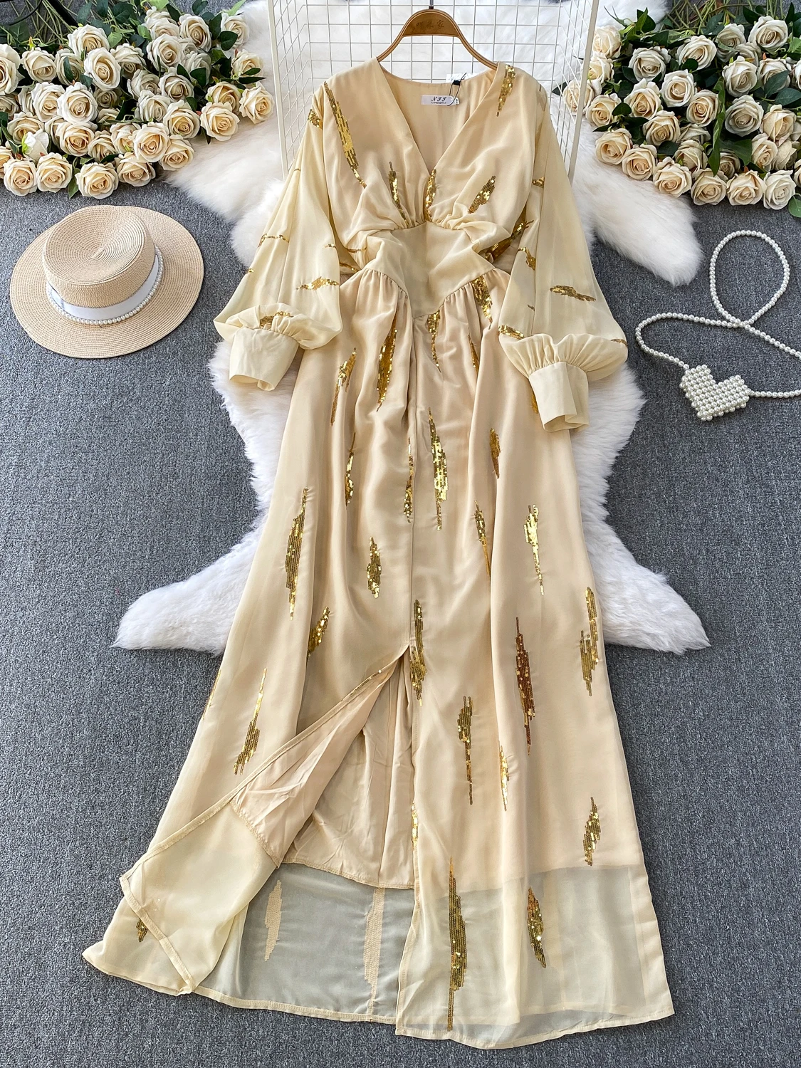 Ele V-Ne Long Sve D… - image