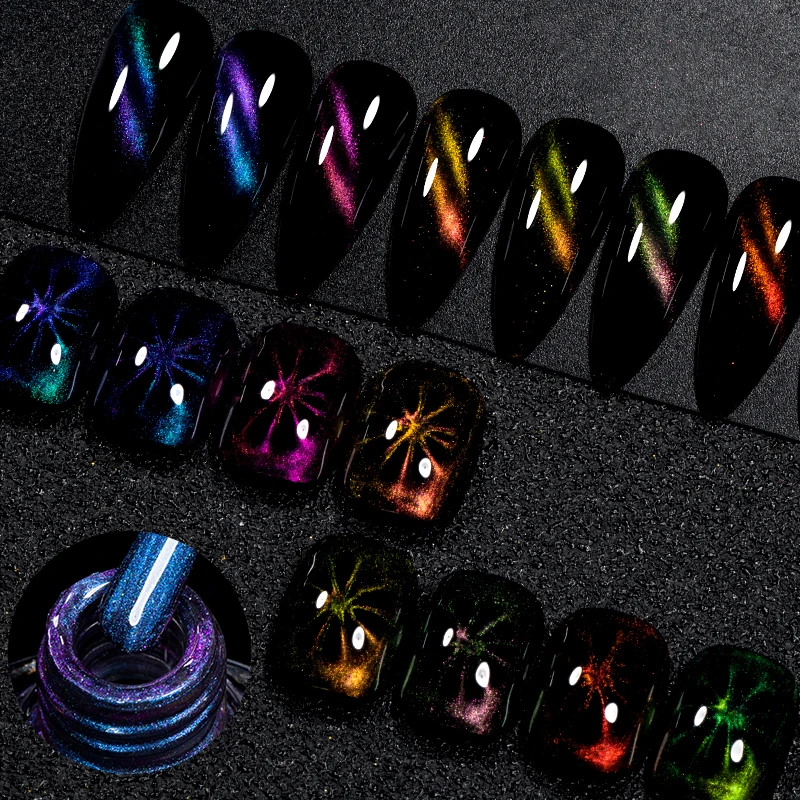 Verhéritage à ongles magnétique chat 9D, vernis à ongles laser bleu rouge, vernis à ongles à séchage rapide pour N64.DIY, manucure, pas besoin de lampe, 8ml