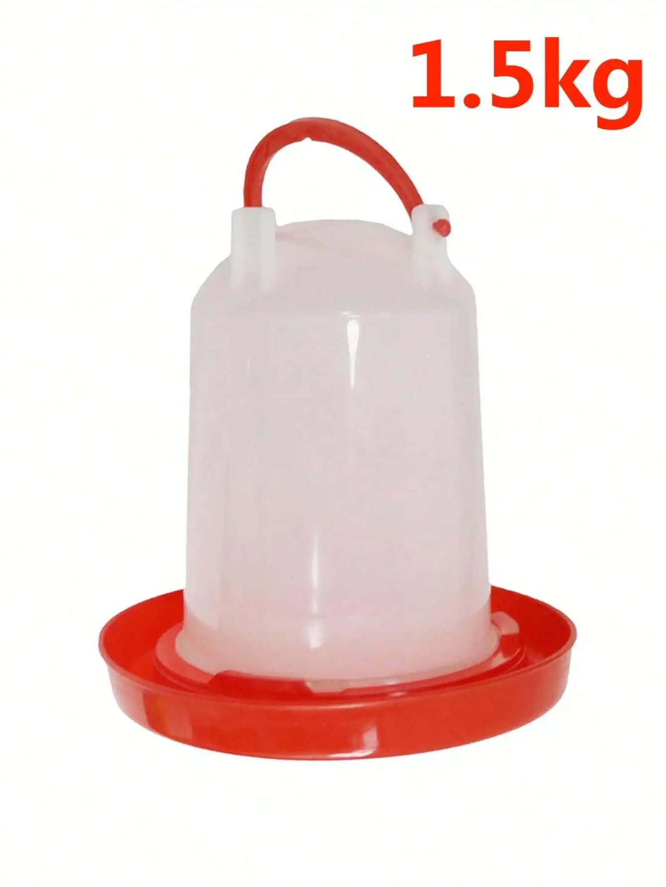 

1pc 1.5kg Chicken Feeder & Waterer, Thickened Poultry Feeding Tool For Farms