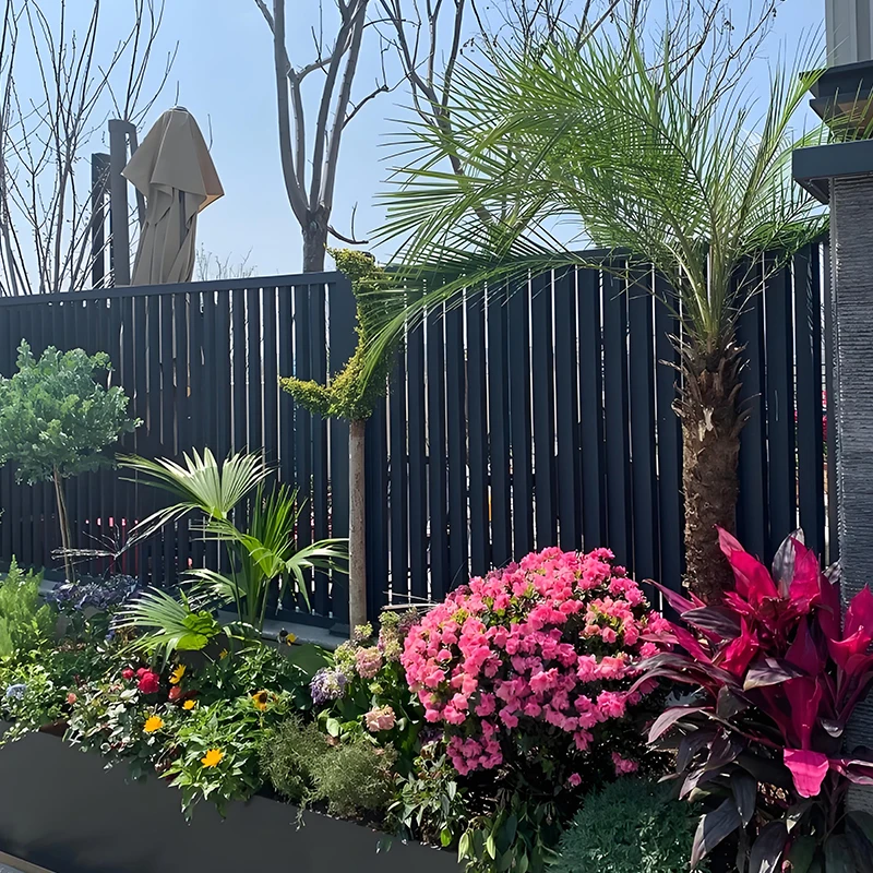 

Hot Sale Decorative Yard Aluminium Fence Panel Metal Cheap Sleek Customized Durable Garden Privacy Fencing for Home